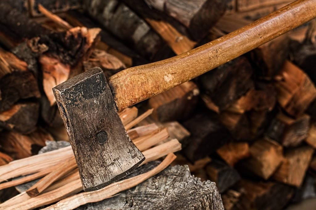Camping Axe in wood