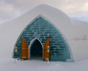An Igloo In The Middle Of Winter