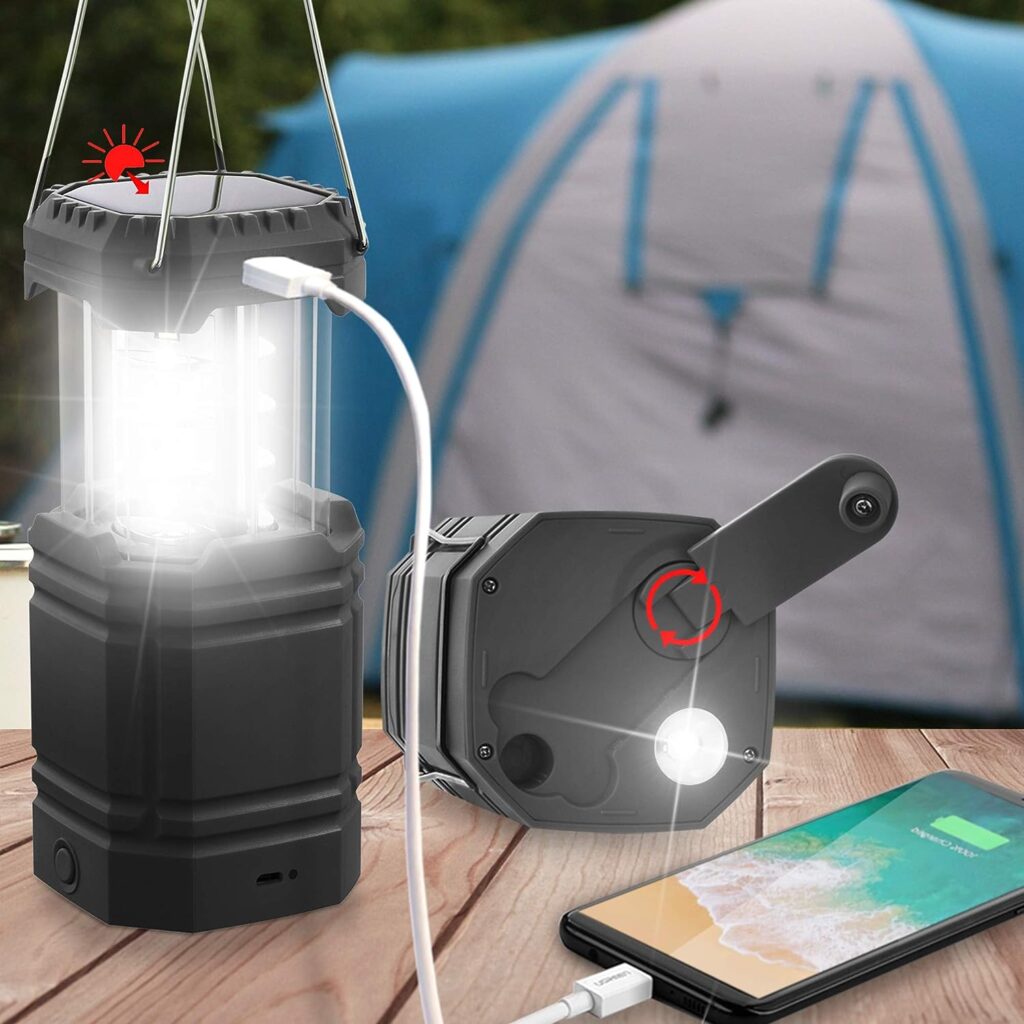3000 Large Capacity Hand Crank Solar Camping Lantern