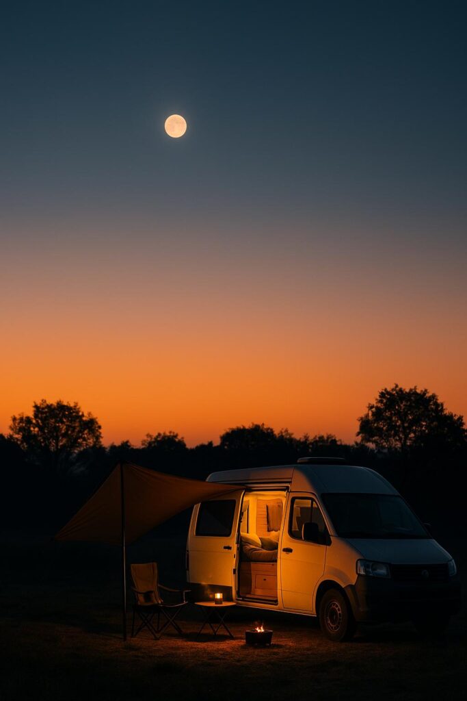 minimalist camping, van life essentials, minimalist camp kitchen, capsule wardrobe for camping, leave no trace camping tips,