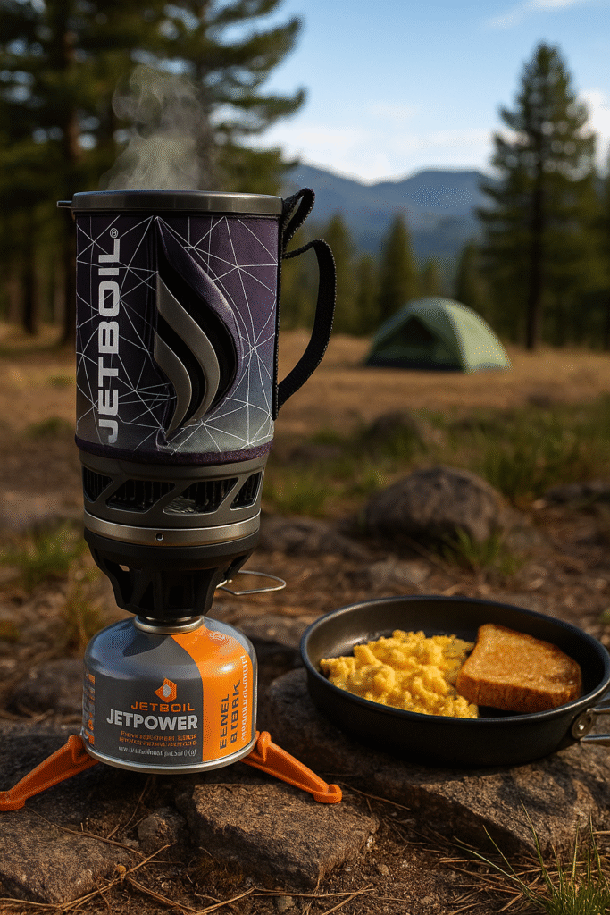 Jetboil Flash Cooking System, best backpacking stove 2025, Jetboil review for campers, camping stove for fast boiling, Jetboil Flash vs. MiniMo, compact cooking system for hiking