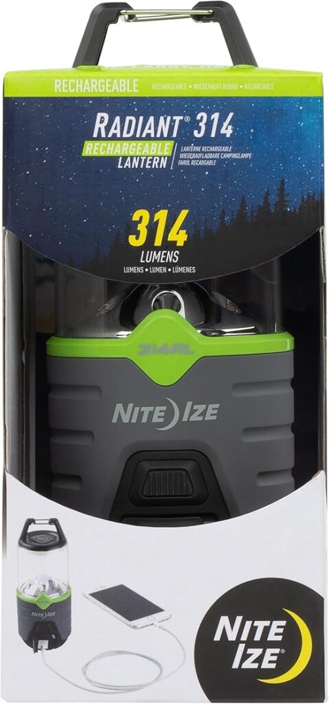 Nite Ize Radiant Lantern + Power Bank Combo, best camping lantern with charger, lantern and power bank combo review, rechargeable LED lantern for camping, compact lantern for backpacking, emergency lantern with USB, camping gear with built-in power bank